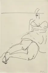 Untitled by Ella Kruglyanskaya, 2013, marker pen on paper, sold Nov 2023