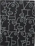 One Night in Dalston by Thierry Noir, 2016, acrylic on cardboard, sold Nov 2023