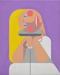 Leonhard Hurzlmeier, Telefonfrau, 2016, oil on canvas