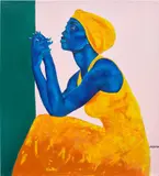 Awanle Ayiboro Hawa Ali, How Do I Find Clarity?, 2021, acrylic on canvas
