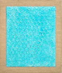 Alan Bee, Untitled, 1995, metallic net, acrylic and plastic on canvas