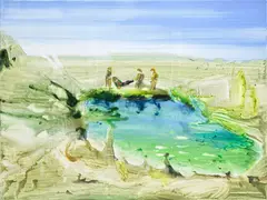 John Kørner, Anders by the Lake, 2008, acrylic on canvas