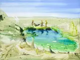 John Kørner, Anders by the Lake, 2008, acrylic on canvas