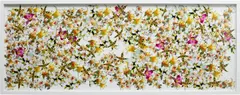 Philippe Pasqua, Flowers, 2003, paper collage, graphite and acrylic on canvas, in artist's frame