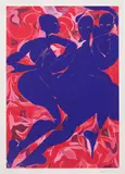 Violet Dance by Tunji Adeniyi-Jones, 2021, vinyl ink on screen print, sold Nov 2023