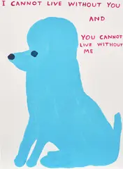 I Cannot Live Without You by David Shrigley, 2019, screenprint on paper, sold Nov 2023