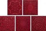 Five works: (i) H10-1 Wu Zetian ; (ii) H10-2 Nūr Jahān ; (iii) H10-3 Theodora ; (iv) H10-4 Suiko ; (v) H10-5 Taytu Betul from the series The Empresses by Damien Hirst, 2022, laminated Giclée print on aluminium composite panel screen-printed with glitter, complete set of 5 works, sold Nov 2023