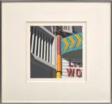 Robert Cottingham, Wo, 1973, gouache on card