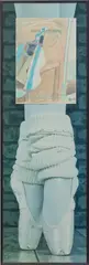 Untitled (Hotel de l'Europe) by Martin Kippenberger, 1990, crayon and graphite on hotel stationary paper collage on poster, sold Nov 2023