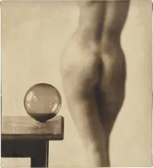 Stephane Graff, Nude with Sphere #2, 1995, silver gelatin print on canvas