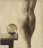 Stephane Graff, Nude with Sphere #2, 1995, silver gelatin print on canvas