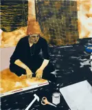 Doron Langberg, Amy in Her Studio, 2017, oil on linen