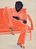 Kwesi Botchway, The Apprentice Bench, 2020, acrylic and oil on canvas