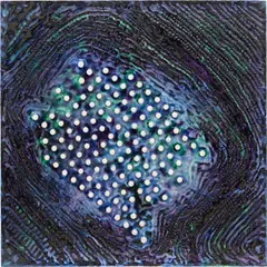Jack Whitten, Space Busters III, 2014, acrylic and polyurethane on panel