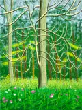 The Arrival of Spring in Woldgate, East Yorkshire in 2011 (twenty eleven) - 4 May by David Hockney, 2011, iPad drawing printed on four sheets of paper and mounted on four sheets of Dibond, sold Mar 2022