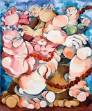 Cristina BanBan, El Sueño Va Sobre El Tiempo, 2019, acrylic on canvas