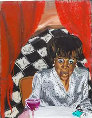 Jerrell Gibbs, 100, Longz, acrylic and oil stick on canvas