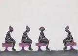 Wangari Mathenge, Supplication in Alabaster, 2019, oil on canvas