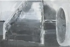 Hurvin Anderson, Landing, oil on board