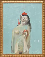 George Condo, Untitled, 1998, oil on canvas, in artist's frame
