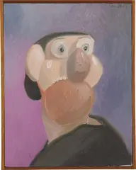 The Grocery Man by George Condo, 1997, oil on canvas, in artist's frame, sold Mar 2022