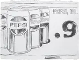 Andy Warhol, Untitled (Pepsi Cans), 1984, acrylic on paper