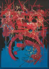 Arménie by Georges Mathieu, 1986, alkyd on canvas, sold Mar 2022