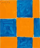 Ohne Titel by Günther Förg, 1994, acrylic on wood, sold Mar 2022