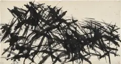 Max Uhlig, Landschaftliche Formation, 1989, black ink on Arakaij-Japan paper