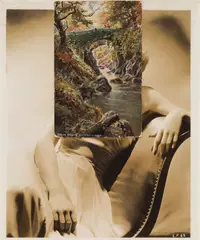 John Stezaker, Portrait IV, 2015, printed paper collage on printed paper