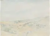 Avigdor Arikha, View of Jerusalem, 1980, watercolour on paper