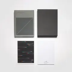 Alva Noto, Sonderedition „parallel lines cross at infinity“, 2015, hard cover book with an accompanying pigment print on paper in envelope, in card and canvas sleeve