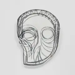 Untitled by Thomas Houseago, 2010, charcoal on Tuf-Cal and hemp with iron rebar, sold Mar 2022