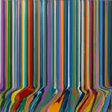Ian Davenport, Light Grey, Dark Blue
