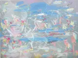 Petra Cortright, 3 american heritage Angels Crying Lyrics, 2014, digital painting on aluminium Dibond
