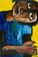 Failure and Possibilities by Isshaq Ismail, 2018, acrylic and paper collage on canvas, sold Mar 2022