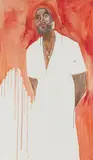 Serge Attukwei Clottey, Jidenna, 2020 - 2021, oil on canvas