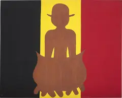 Belgian Flag by William Copley, oil on canvas, sold Mar 2022