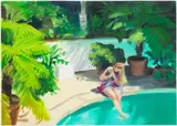 Caroline Walker, Doggy Paddle, 2018, oil on paper
