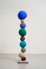 Annie Morris, Stack 9 Ultramarine Blue, 2018, polystyrene, pigment and metal