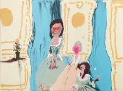 Genieve Figgis, Ladies Drinking, 2016, acrylic on canvas