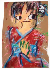 Untitled by Ayako Rokkaku, 2006, acrylic on cardboard, sold Apr 2022
