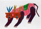 Untitled (Tiger) by Jordy Kerwick, 2021, graphite, pastel, marker and oil on paper, sold Apr 2022