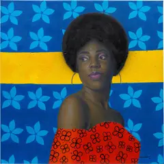 Omodunni by Oluwole Omofemi, 2018, oil and acrylic on canvas, sold Apr 2022