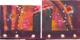Liner 2 Parts by Katherine Bradford, 2014, oil on 2 canvas, adjoined with panel, sold Apr 2022