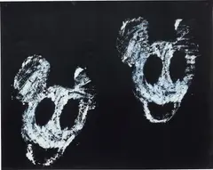 Joyce Pensato, Mickey, 2003, enamel on paper