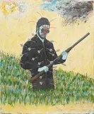 Wes Lang, Heart of the Sunrise, 2003, acrylic on linen