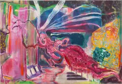 Helen Teede, Come to my Private Show, 2018, oil on jute