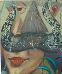 Untitled by Issy Wood, 2016, oil on canvas board, sold Apr 2022