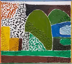Tal R, Hill Out, 2003, oil on canvas, in artist's frame